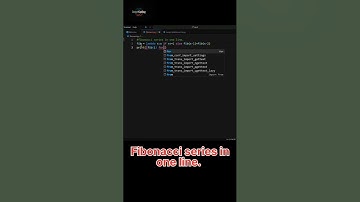 Fibonacci series in one line python code.