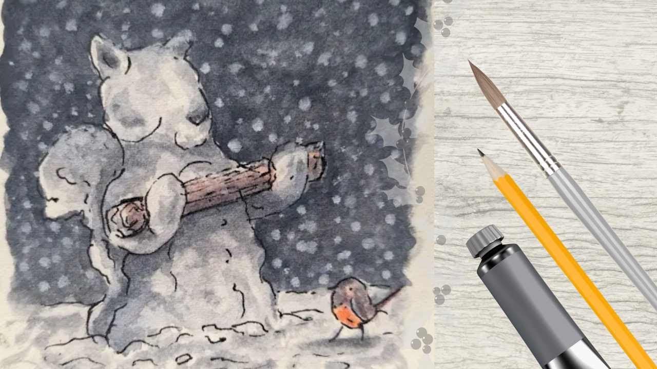 Рисуем эту прекрасную снежную белку