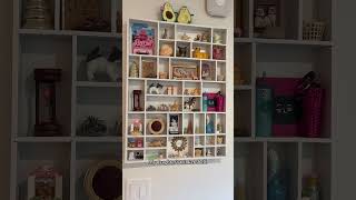 Come see my other trinket shelves! #thrifteddecor #trinkets #thriftfinds #thrifter #thriftstorefinds