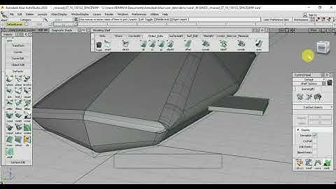 Autodesk Alias II SPACESHIP STYLING SURFACE CAD TUTORIAL 4