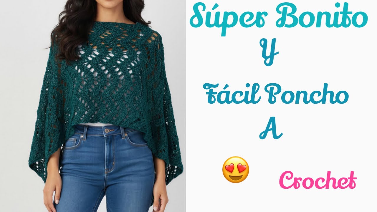 Poncho Tejido A Ganchillo *Paso A Paso*