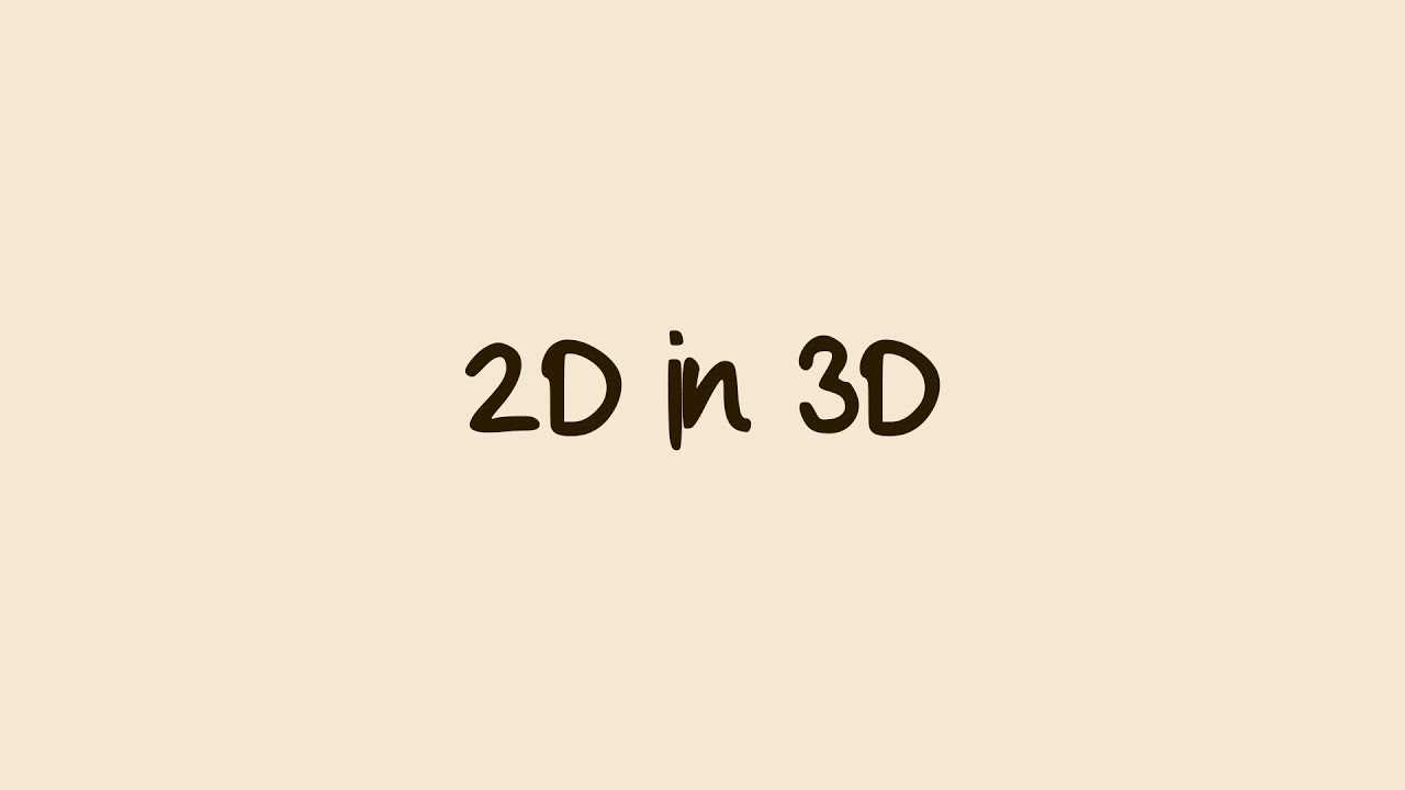 2D character animation in 3D environment