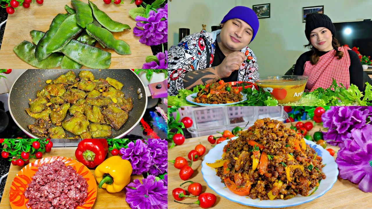 Style Thymmai Dohshaiñ Masi + Jhur Sdieh 😋|| Beef Minced Recipe || Husband Wife♥️