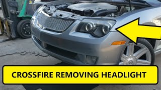 2004-2008 CHRYSLER CROSSFIRE HOW TO REMOVE LEFT HEADLIGHT