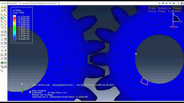 Abaqus Gear 3D-Stress Simulation (MKS / FEM)