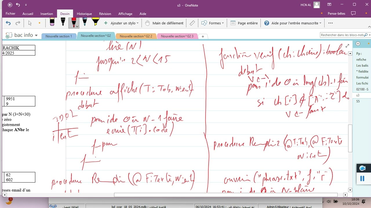 pas a pas vers bac info:correction serie 3 partie II