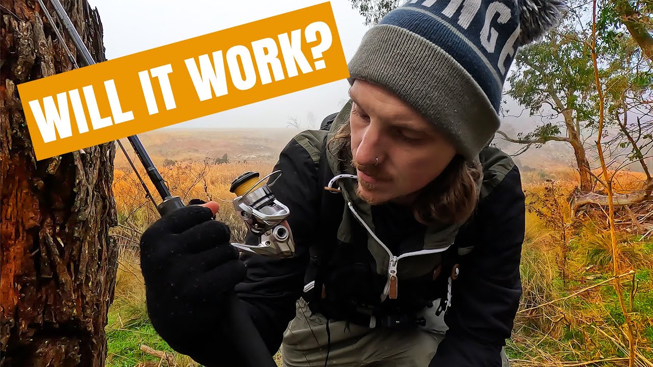 Trout fishing with NO reel handle! [Pt1] YouTube