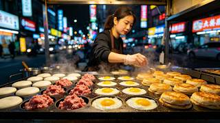 🚨The Most Addictive Chinese Street Food！Freshly Grilled Meat Egg Burger🥩