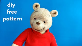 how to make a winnie the pooh:very Easy to make at home with sewing patterns Guía