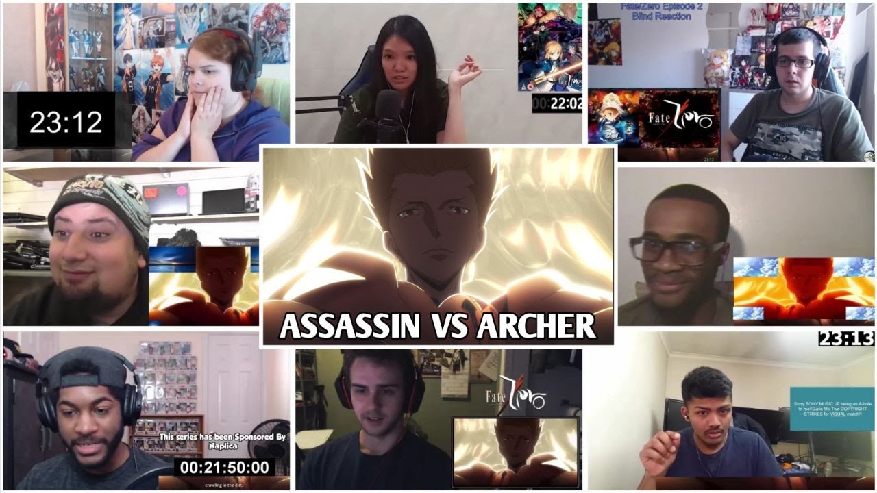ASSASIN VS ARCHER Fate/Zero Season 1 Episode 2 | Reaction Mashup - YouTube
