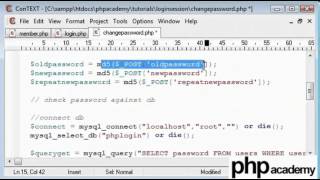 User Password Change Tutorial in PHP - Part 2 [English]