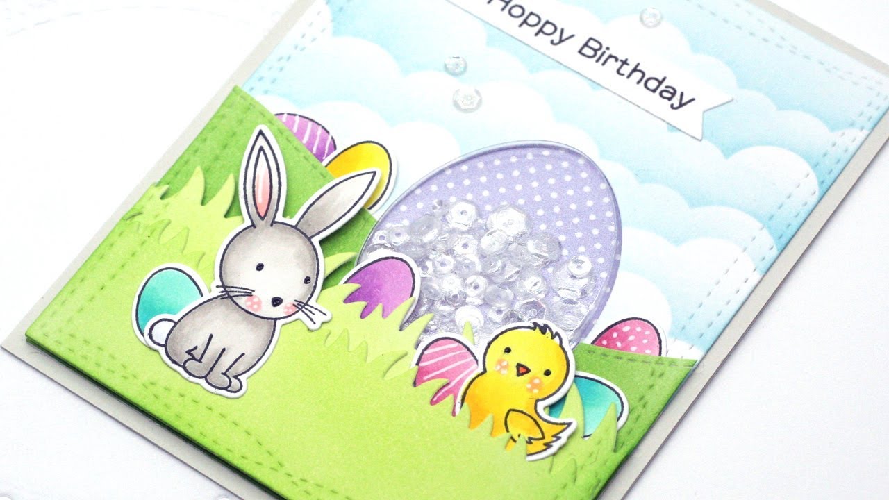 How to Create an Easter Egg Shaker Card - YouTube