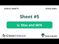 Problem G – Max and MIN (Assiut Sheet 5 | C++)