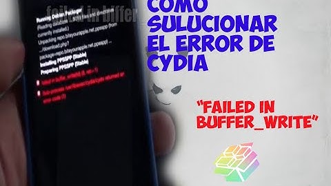 Como solucionar el error de "Failed in buffer"  ERROR de Cydia en IOS 9.3.3