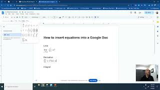 How to Insert Calculus Symbols into Google Docs