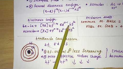 f  block elements/lanthanides and actinides/lanthanide contraction