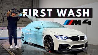 Dirty BMW F82 M4 First Foam Wash  Exterior Auto Detailing (Satisfying ASMR)