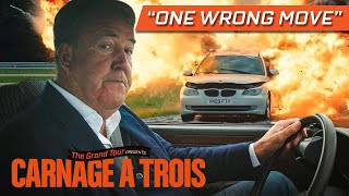 Can Hammond and May Defuse a Bomb in Clarkson's Car? | The Grand Tour: Carnage A Trois