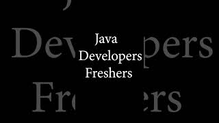 Java Developer Freshers chennai tamilnadu #shorts #javadeveloperjobs