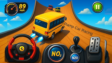 Crazy Bus Mega Ramp Impossible Racing - Bus Stunts Impossible Tracks - Android Gameplay Fun P-05