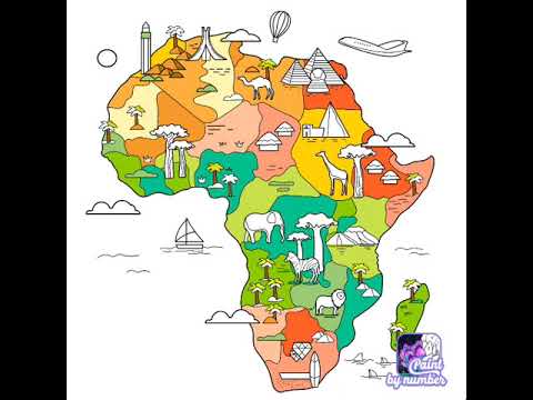 Paint by Number ☆ Continente africano #shorts