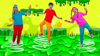 The Floor is Lava! | Kids Dance Song | Nick and Poli