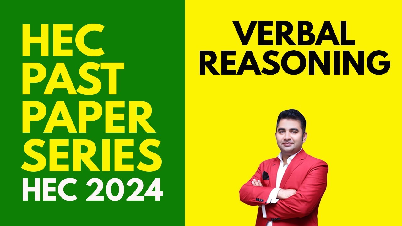 HEC Scholarship Past Paper 2024 I Verbal Reasoning I Complete Solution by Sir Azeem