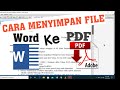 Cara merubah file word ke pdf pada laptop