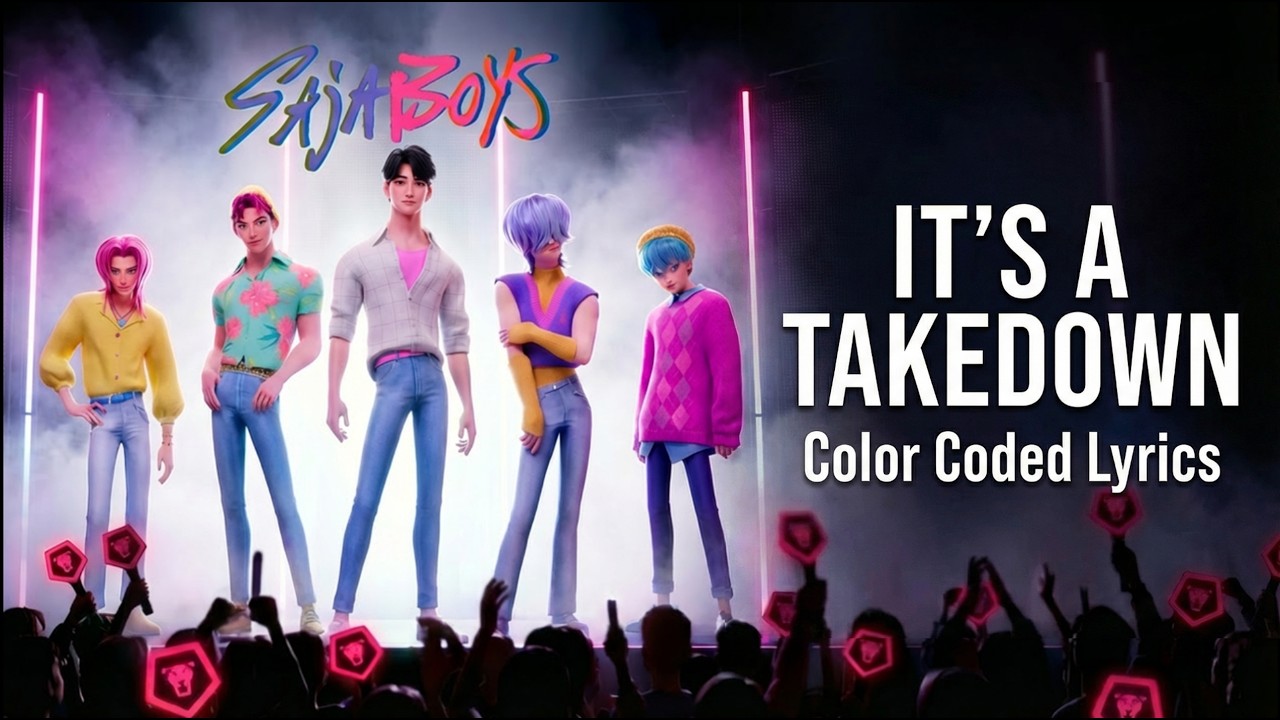 Takedown (Saja Boys version) - Color Coded Lyrics - KPop Demon Hunters | id3ntd