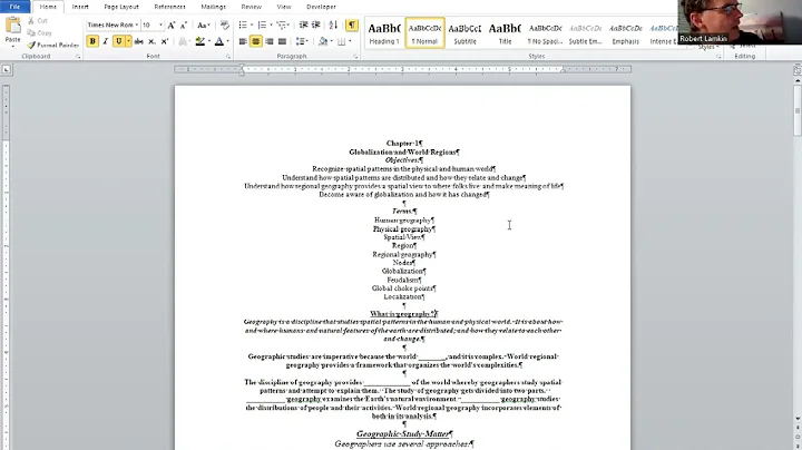 World Regional Geography - Chapter 1 - Globalization and World Regions