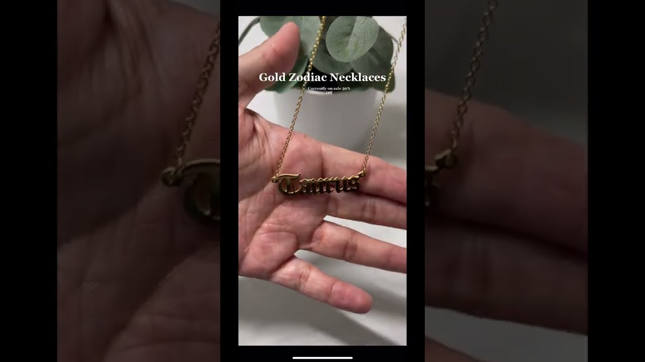 Gold Zodiac Necklace | Gold Accessories for Women