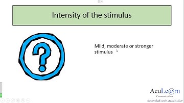 Coding for intensity of stimulus