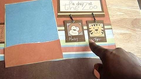 12x12 Scrapbook layout : The Zoo