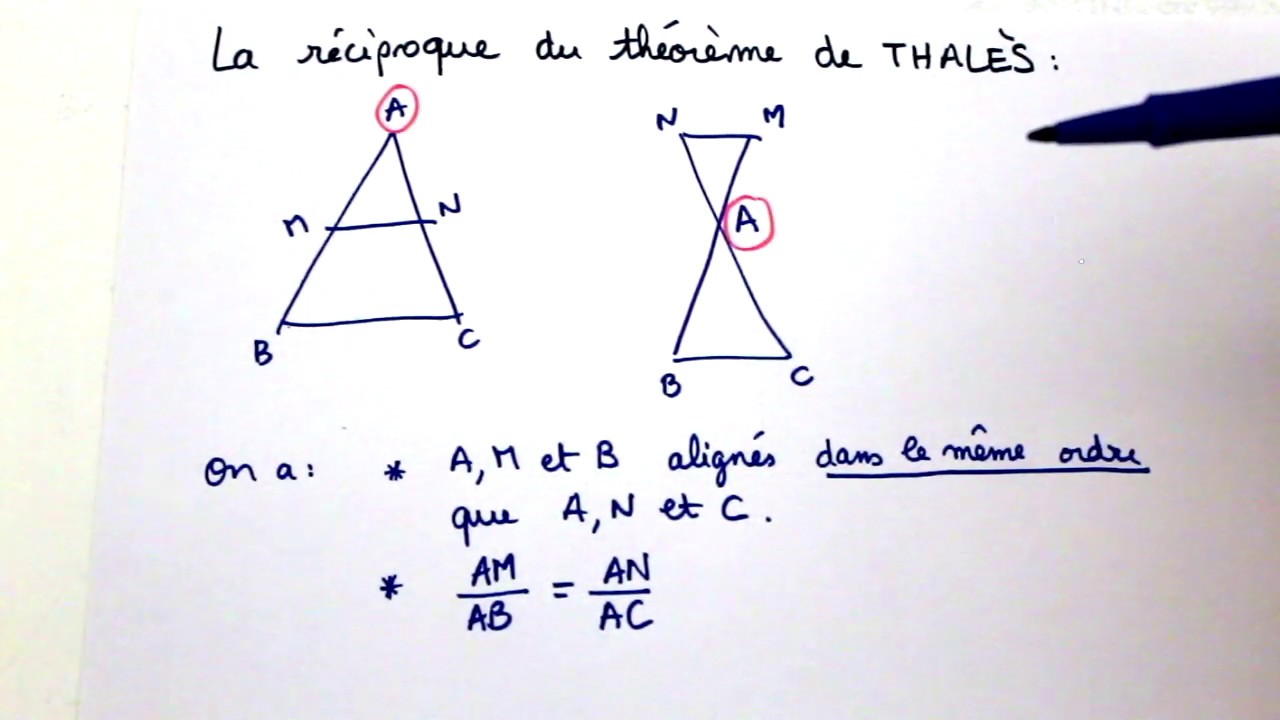 C'est Quoi La Réciproque De Thalès