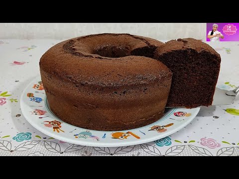 Bolo de Chocolate, simples, de liquidificador, com água