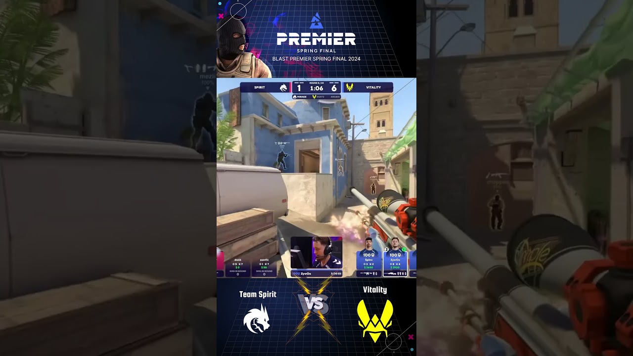 ZywOo's Insane AWP Quad Kill Against Team Spirit - BLAST Premier Spring Final 2024