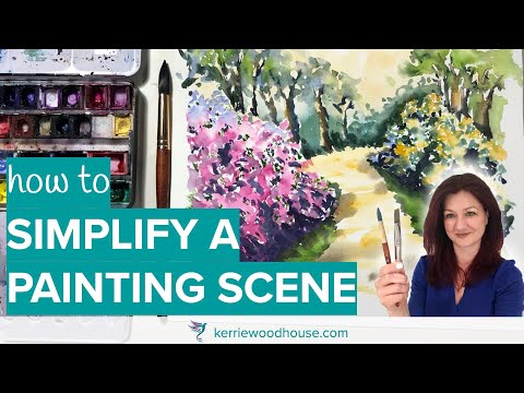how-to-simplify-a-flower-garden-watercolor-painting