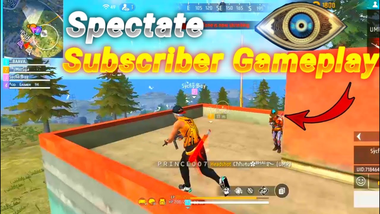 Free Fire New Update - Spectate Your Friends Gameplay - EDIT SHIVA Gaming