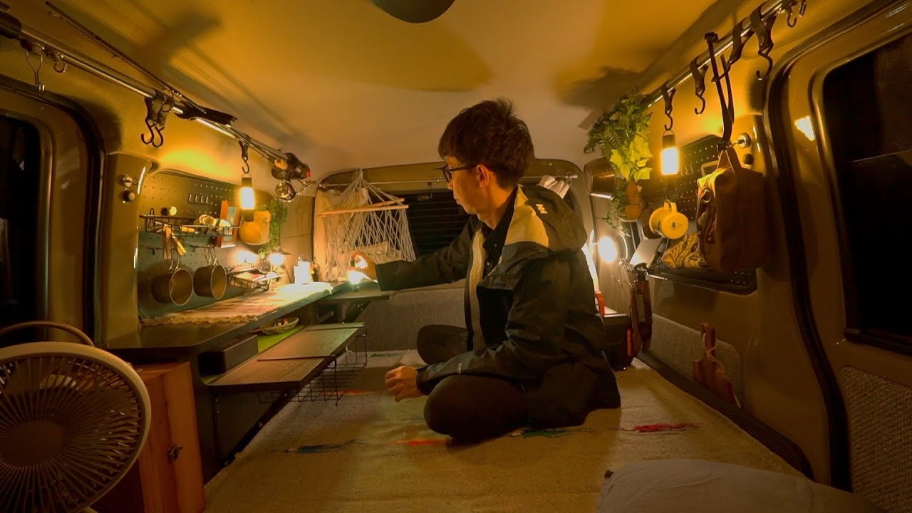 避暑地を求めて奥日光で車中泊 | 雨の湖 | 気温20度 | Vanlife | ASMR