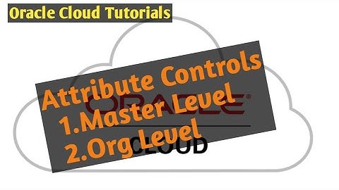 Attribute Controls #item in  #oracle  Cloud- EP-INV-13