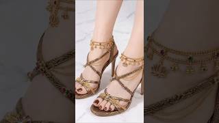 Beautiful New Heels Sandals with Intricate Anklets ✨👡 #shorts #fashion #youtubeshorts #trending