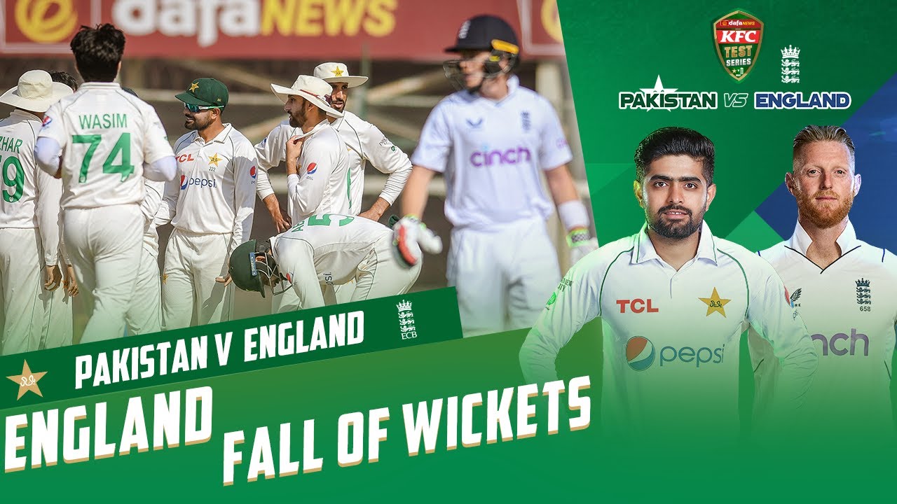 England Fall Of Wickets Pakistan vs England 3rd Test Day 2 PCB MY2T 