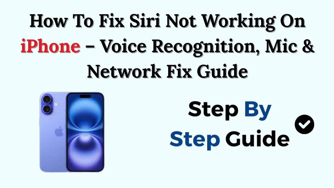 How To Fix Siri Not Working On iPhone – Voice Recognition, Mic & Network Fix Guide