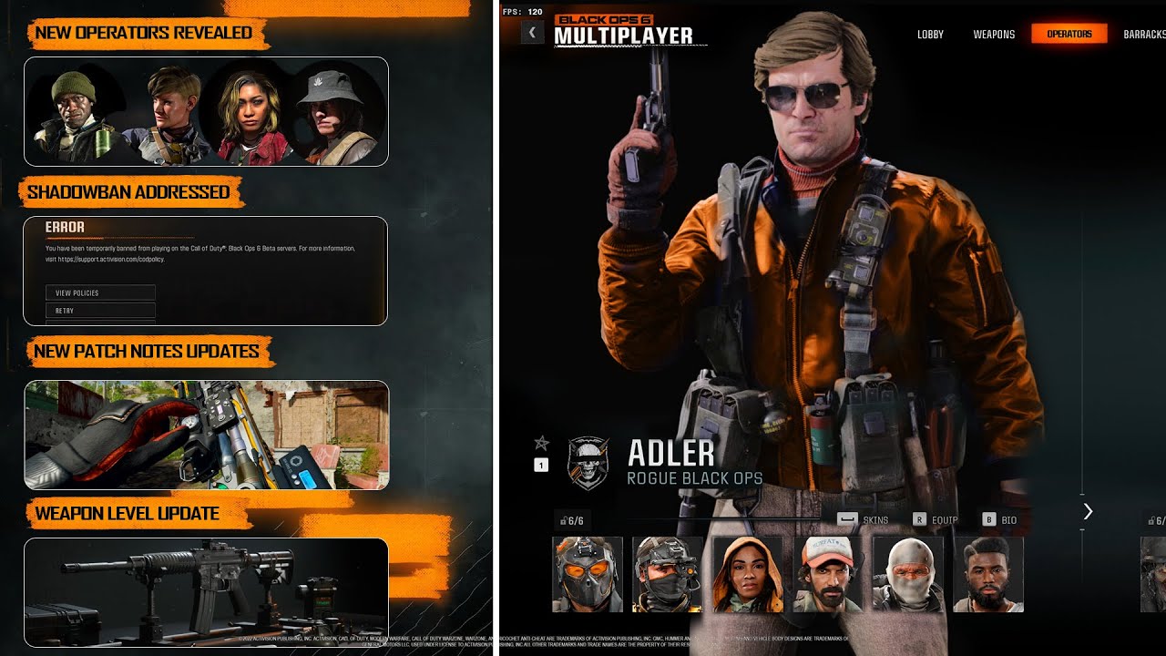 NEW Black Ops 6 Operators FIRST LOOK, Shadowban ADDRESSED, & Weapon ...