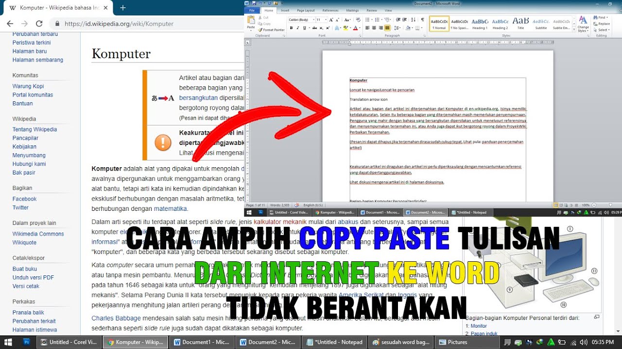 CARA AMPUH COPY PASTE TULISAN DARI INTERNET KE WORD TIDAK BERANTAKAN ...