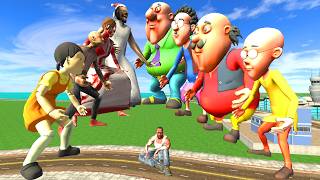 Squid Doll Team Vs Motu Patlu Team & Franklin in Indian Bike Driving 3D screenshot 5