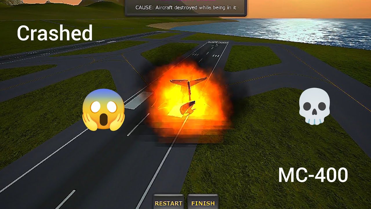 I Flied MC-400 from Shore to Field Airport 🛫🛬 | Auto Pilot Mode 🥶✈️ | Crashed 😱☠️