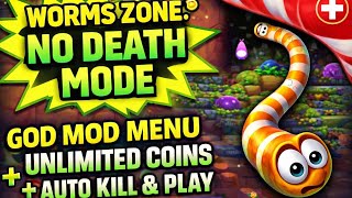 WormsZone.io NO DEATH MODE 😱 | God Mode Menu 🔥 screenshot 2