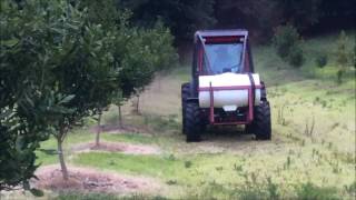Jolly Self Loading Spreader. on small trees