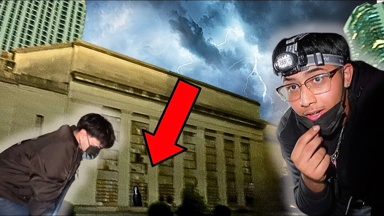 Attempting OVERNIGHT Challenge at Abandoned HAUNTED CHURCH! *GHOST CAUGHT*